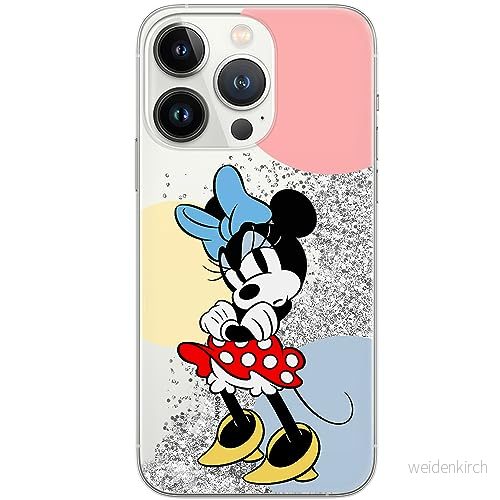 ERT GROUP mobiltelefonfodral för Apple Iphone 13 PRO MAX originalt och officiellt licensierat Disney mönster Minnie 078 optimalt anpassad till formen på mobiltelefonen, med glitter overflow effekt 5905795030957