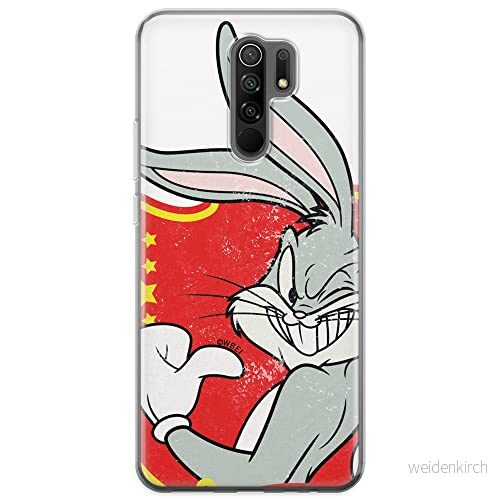ERT GROUP mobiltelefonfodral för Xiaomi REDMI 9 originalt och officiellt licensierat Looney Tunes mönster Bugs 010 optimalt anpassad till formen på mobiltelefonen, fodral tillverkad av TPU plast 5903040290552