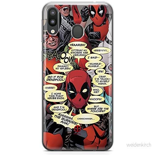 ERT GROUP mobiltelefonfodral för Samsung M20 originalt och officiellt licensierat Marvel mönster Deadpool 008 optimalt anpassad till formen på mobiltelefonen, fodral tillverkad av TPU plast 5902980870787