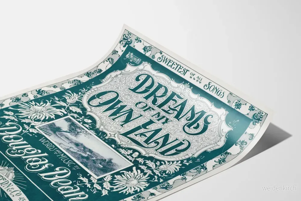 Vintage Dreams of My Own Land – Retro Musikväggdekoration Poster - Bild 3