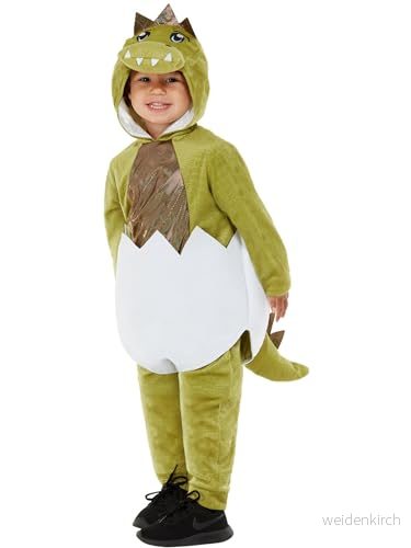 Deluxe Toddler Hatching Dino Costume, Hooded Top & Trousers, (T1) 5020570509531