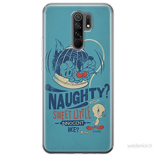 ERT GROUP mobiltelefonfodral för Xiaomi REDMI 9 originalt och officiellt licensierat Looney Tunes mönster Sylvester & Tweety 001 anpassad till formen på mobiltelefonen, fodral tillverkad av TPU plast 5903040307533
