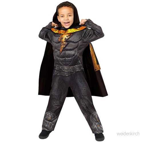 Amscan Barndräkt Black Adam, superhjälte, DC universum, halloween 194099100335