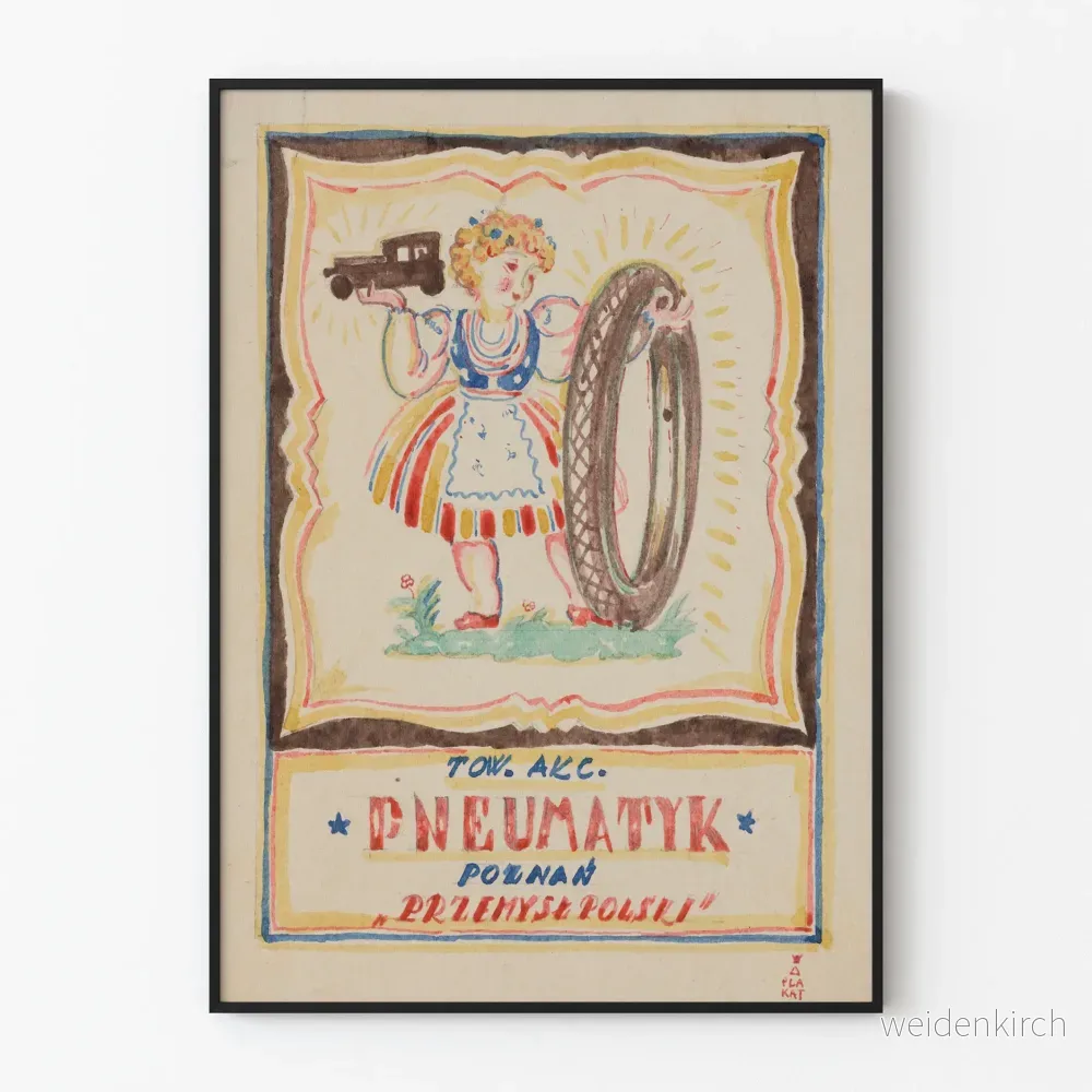 Vintageposter Pneumatique Poznań - Industriell och retro väggdekoration