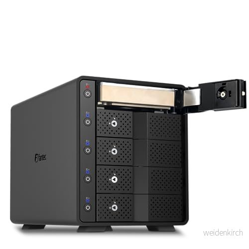 FANTEC 5 vägs USB3.2 Gen2 10G hårddiskar dockningsstation för x SATA 3,5/2,5 tums SSD skivor och HDDs. Överföringshastigheter upp till 10 Gbit/sec, inga verktyg behövs, USB HUB, 2 kabel. 4250273425307