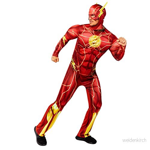 Amscan 9915762 Mäns officiella DC Comics Flash film Vuxna Maskeraddräkt Storlek: X Large 194099111287