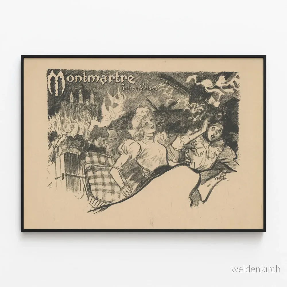 Montmartre-Poster Valsserien - Vintage Väggdekoration