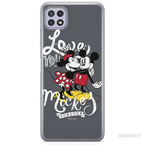 ERT GROUP mobiltelefonfodral för Samsung A22 5G originalt och officiellt licensierat Disney mönster Mickey & Minnie 001 optimalt anpassad till formen på mobiltelefonen, fodral tillverkad av TPU plast 5903932802924