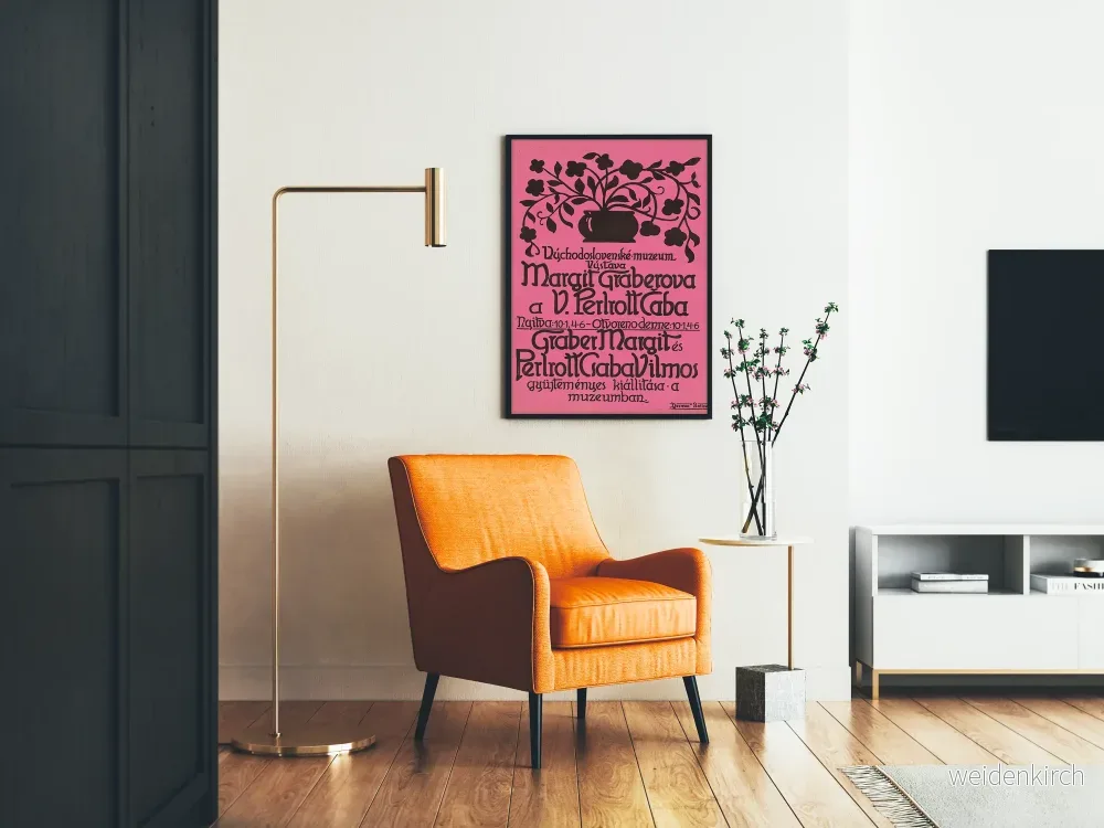 Vintageposter för utställning Margit Graberova och V. Perlrott Caba - Bild 2