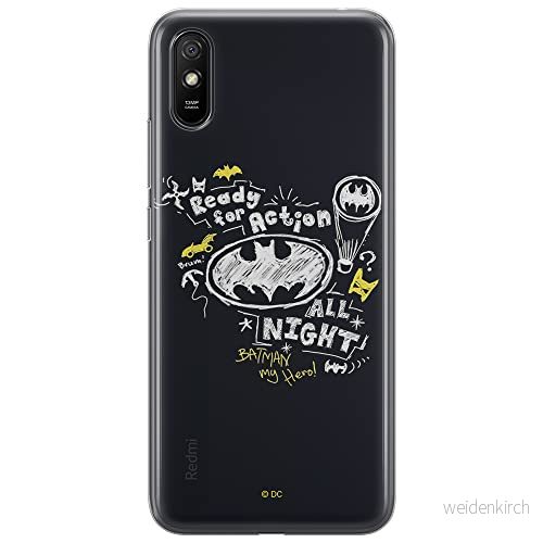 ERT GROUP mobiltelefonfodral för Xiaomi REDMI 9A originalt och officiellt licensierat DC mönster Batman 014 optimalt anpassad till formen på mobiltelefonen, fodral tillverkad av TPU plast 5903040310304