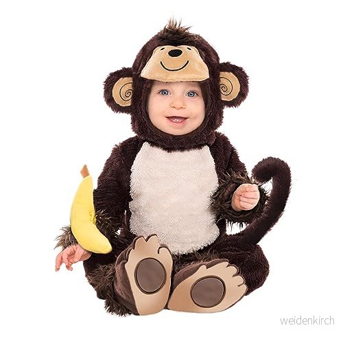 Amscan Barnkostym fräcka liten apa, babykostym, karneval, temafest 194099022989