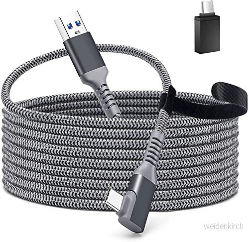 Djurkvalitetskabel för Meta Quest 3, 5 m USB3.2 Gen1 typ C kabel Link, kompatibel med 2/Pro, PICO4/Pro, snabb dataöverföring och snabbladdning VR headset spelPC 735940918510