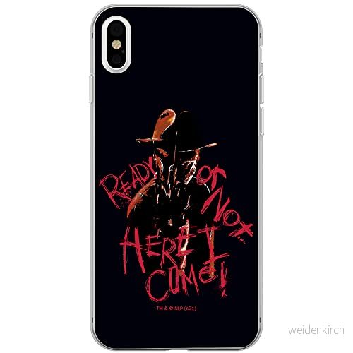 ERT GROUP mobiltelefonfodral för Iphone XS Max originalt och officiellt licensierat Horror mönster Nightmare of Elm Street 007 anpassad till formen på mobiltelefonen, fodral tillverkad av TPU plast 5905511085162