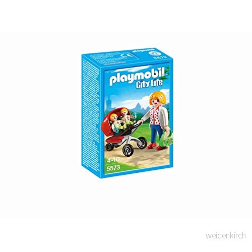 Playmobil 5573 City Life Mother with Twin Stroller 4008789055736