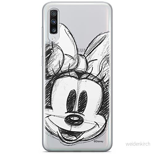 ERT GROUP mobiltelefonfodral för Samsung A70 originalt och officiellt licensierat Disney mönster Minnie 012 optimalt anpassad till formen på mobiltelefonen, gedeeltelijk transparant 5902980410945