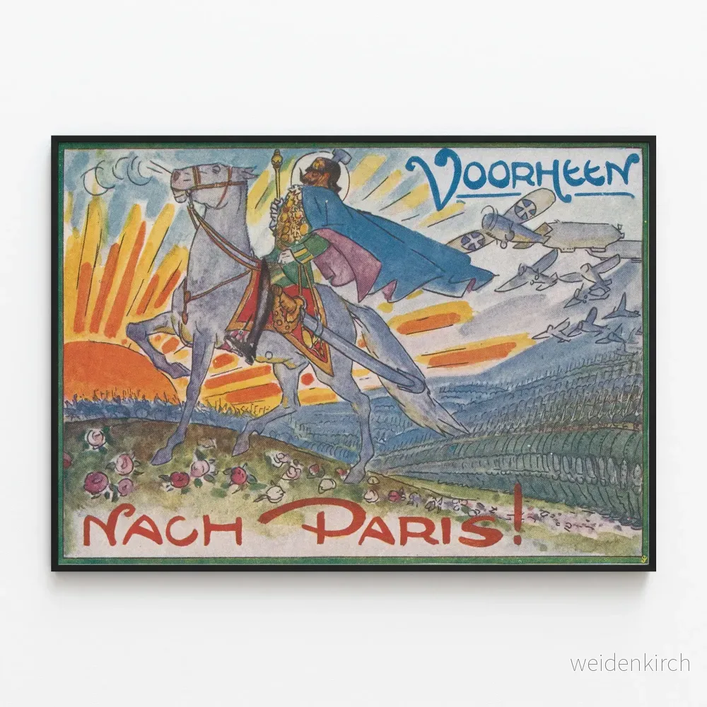 Vintageposter Voorheen Nach Paris historisk väggdekoration