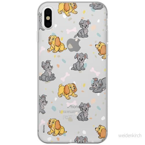 ERT GROUP mobiltelefonfodral för Apple Iphone XS Max originalt och officiellt licensierat Disney mönster Lady and the Tramp 002 Vit anpassad till formen på mobiltelefonen, gedeeltelijk transparant 5902980427035