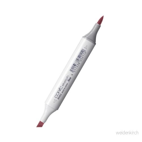 COPIC Skissmarkör typ RV 63, begonia, professionell penselmarkör, med en superpenselspets och medelbrun spets 4511338052112