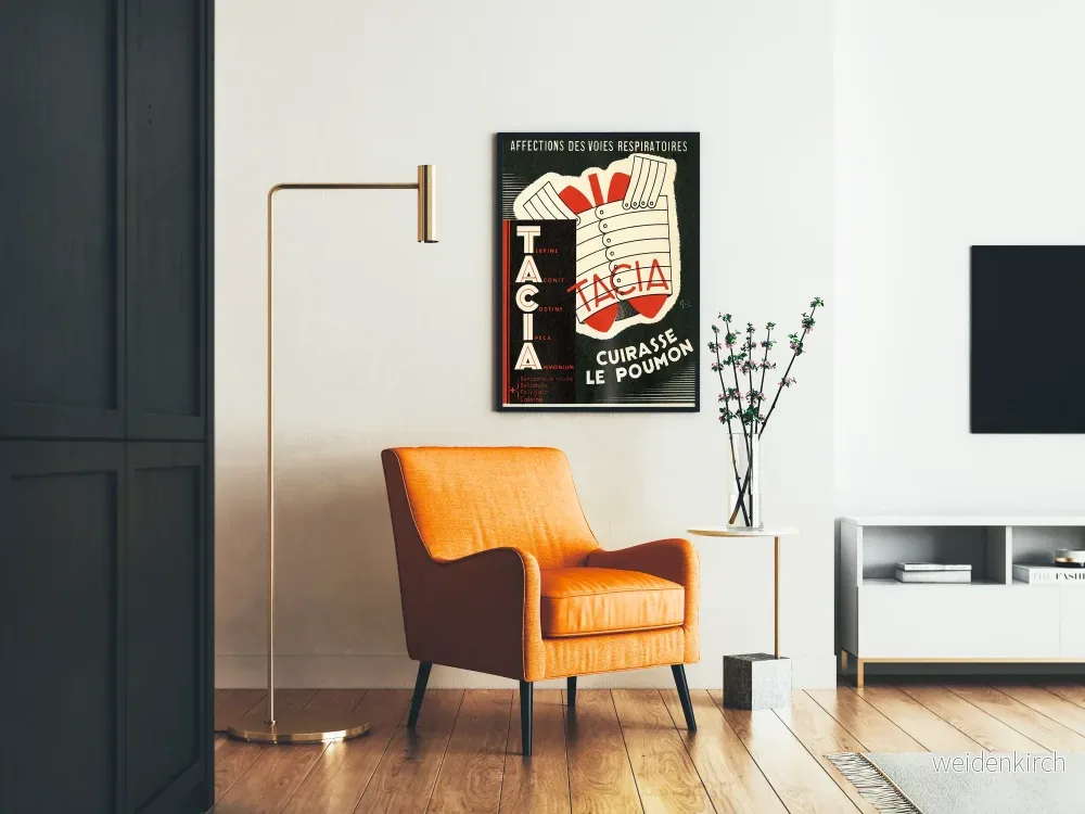Vintageposter Tacia - Väggdekoration lungor och sköldkörtel - Bild 2