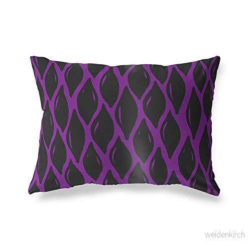 BonaMaison dekorativt kuddöverdrag, lila svart prydnadskuddöverdrag, heminredning örngott för vardagsrum, soffa, sovrum, storlek: 45 x 60 cm Designad och tillverkad i Turkiet 4546679705168