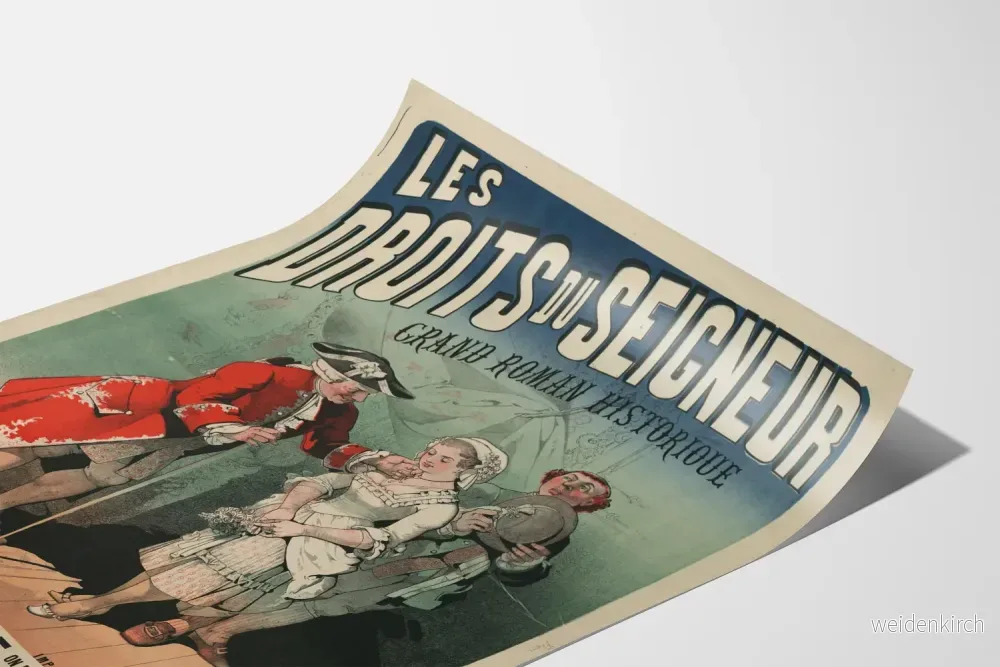 Vintageposter Les Droits du Seigneur - Historisk väggdekoration - Bild 3