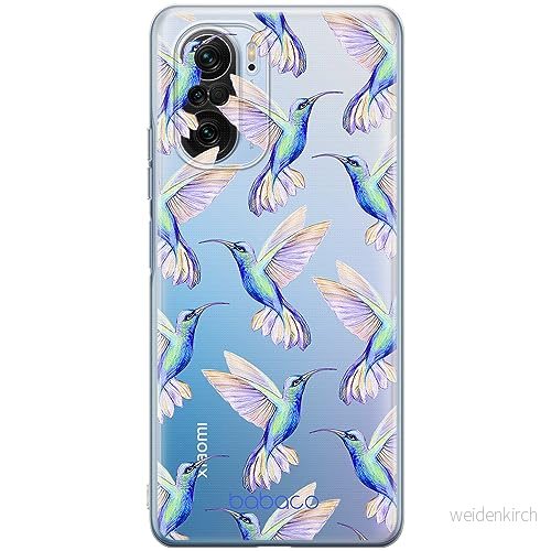 ERT GROUP mobiltelefonfodral för Xiaomi MI 11i/ REDMI K40/K40 PRO/POCO F3/ F3 PRO originalt och officiellt licensierat Babaco mönster Hummingbird 002, gedeeltelijk transparant 5905511879600