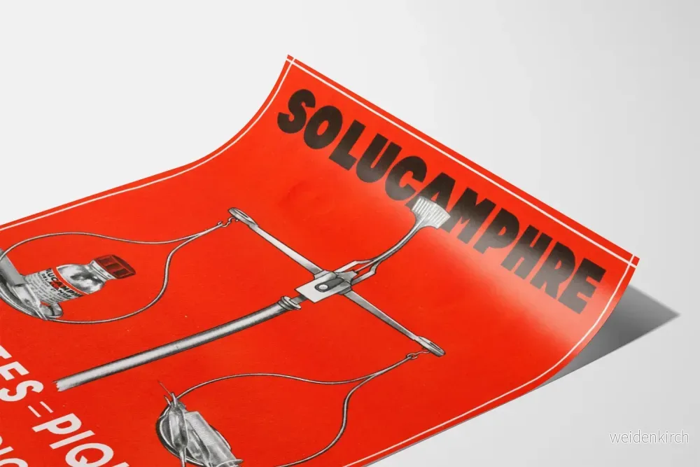 Vintage affisch Solucamphre för medicinsk väggdekoration - Bild 3