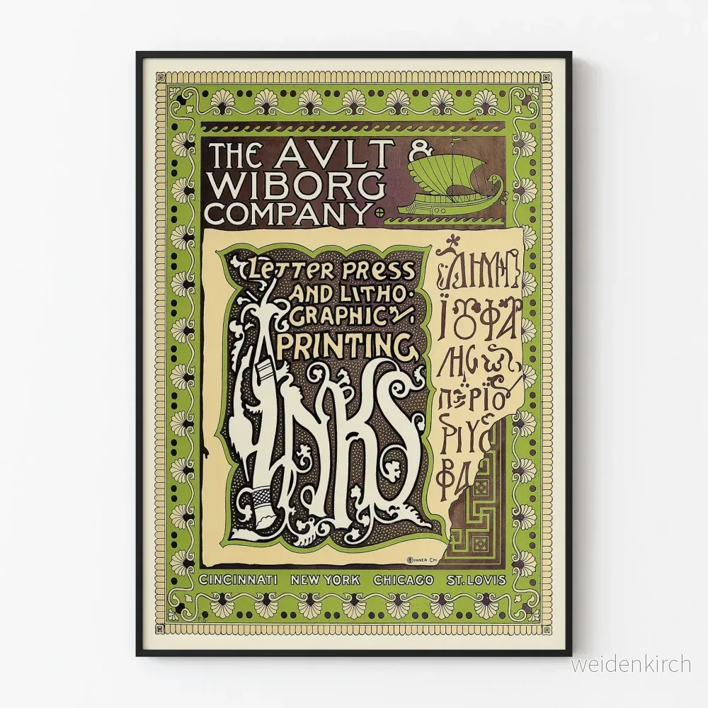 Vintage poster för väggdekoration - The Avlt & Wiborg Company