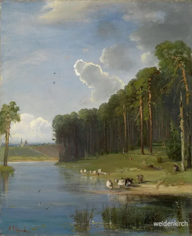 Målning Pastorscen - Alexei Kondratievich Savrasov | Konsttryck - Bild 2