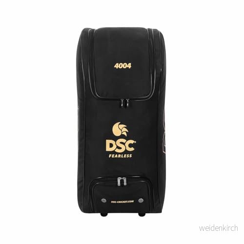 DSC 4004 Cricket duffel Kitbag Färg: Svart & Guld Storlek: 89 x 33 cm för män pojkar Material: Polyester Vadderad och justerbar axelrem Full skumstoppning 8904223459596