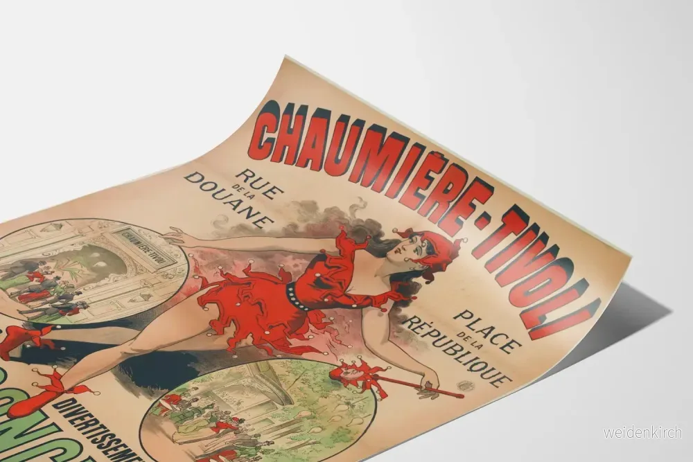 Vintageposter av Chaumière Tivoli Bal och Konsert väggdekoration - Bild 3