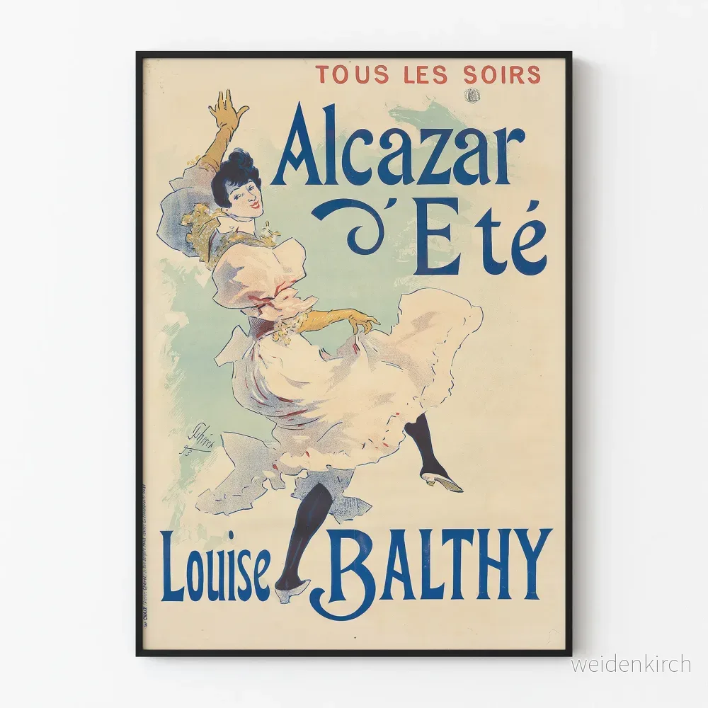Vintageaffisch av Alcazar sommar med Louise Balthy