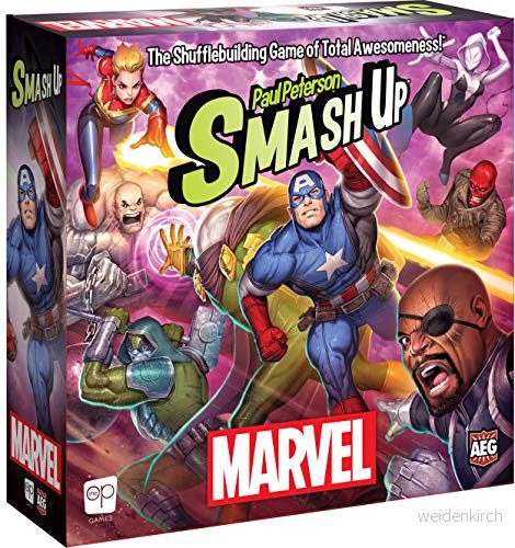 USA OPOLY, Smash Up: Marvel, Board Game, 2 to 4 Players, Ages 12+, 60 Minute Playing Time 700304153838