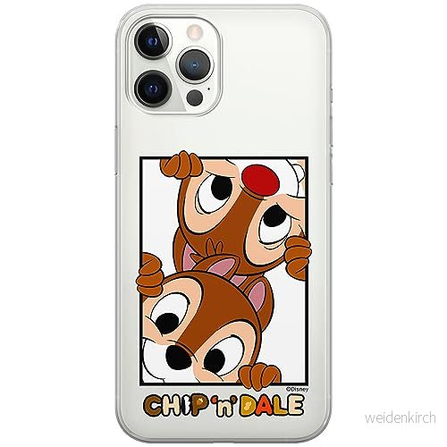 ERT GROUP mobiltelefonfodral för Iphone 12 PRO MAX originalt och officiellt licensierat Disney mönster Chip & Dale 005 optimalt anpassad till formen på mobiltelefonen, gedeeltelijk transparant 5905795021788