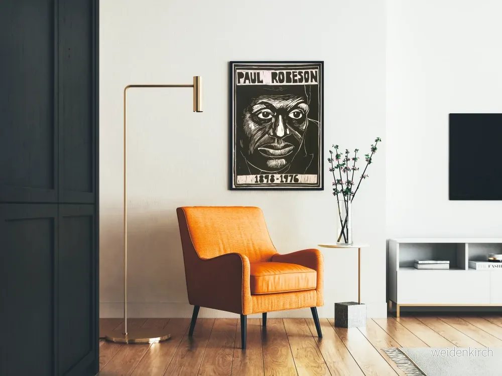 Porträttposter Linoleumsnitt Paul Robeson 1898-1976 - Bild 2
