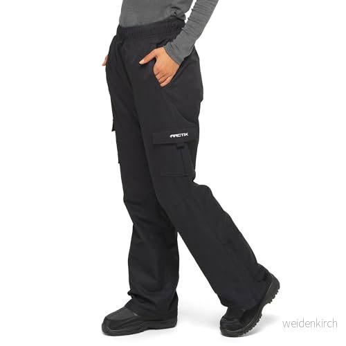 Arctix kvinnors Lumi dra över fleece fodrad last snöbyxor Svart L 95636264032