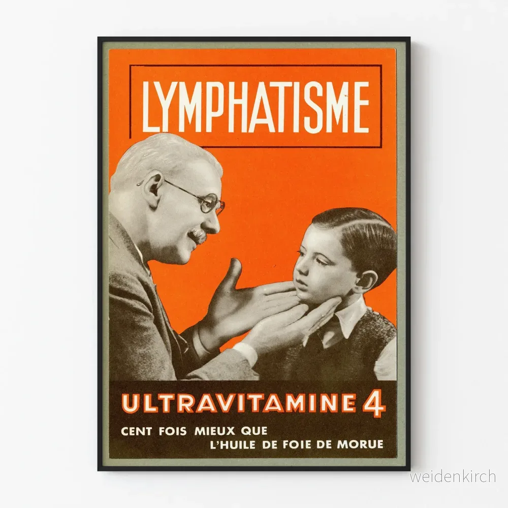 Vintageposter Ultraviamine 4 Lymfatism – Retro väggdekoration för hälsa