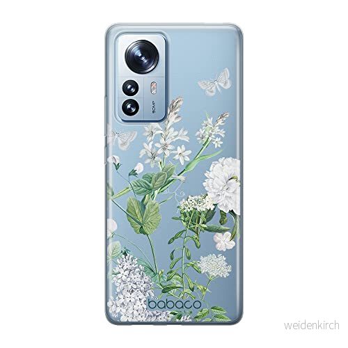 ERT GROUP mobiltelefonfodral för Xiaomi 12 PRO originalt och officiellt licensierat Babaco mönster Flowers 033 optimalt anpassad till formen på mobiltelefonen, gedeeltelijk transparant 5905511529611
