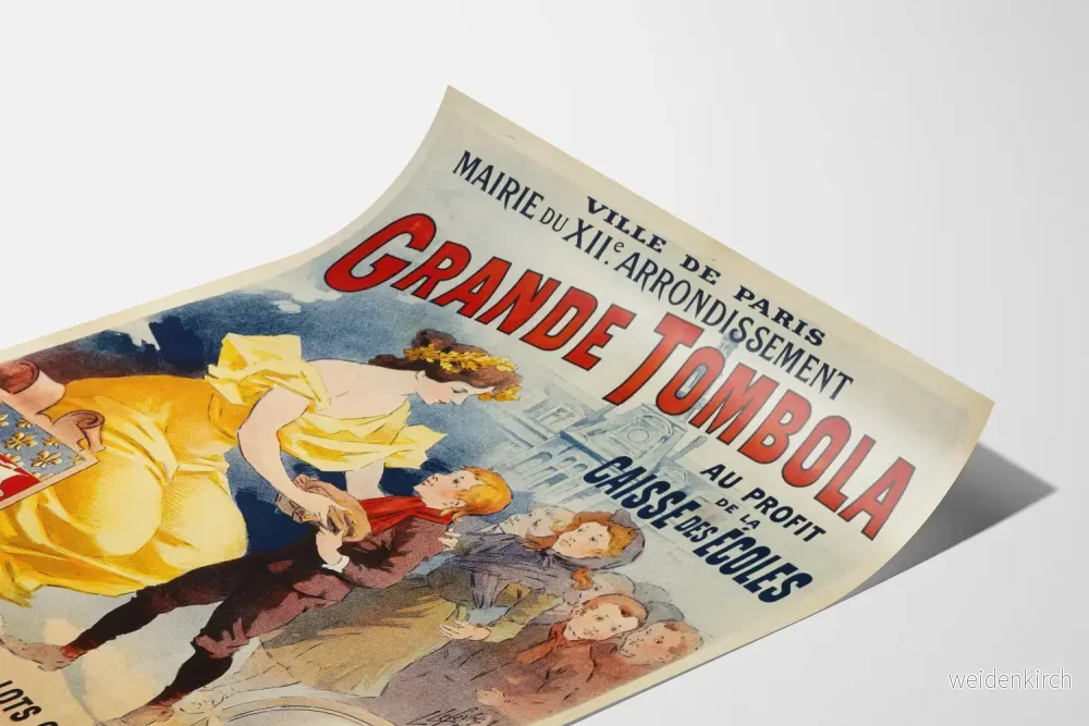 Gammal poster för Stora Tombolan Paris - Vintage väggdekoration - Bild 3