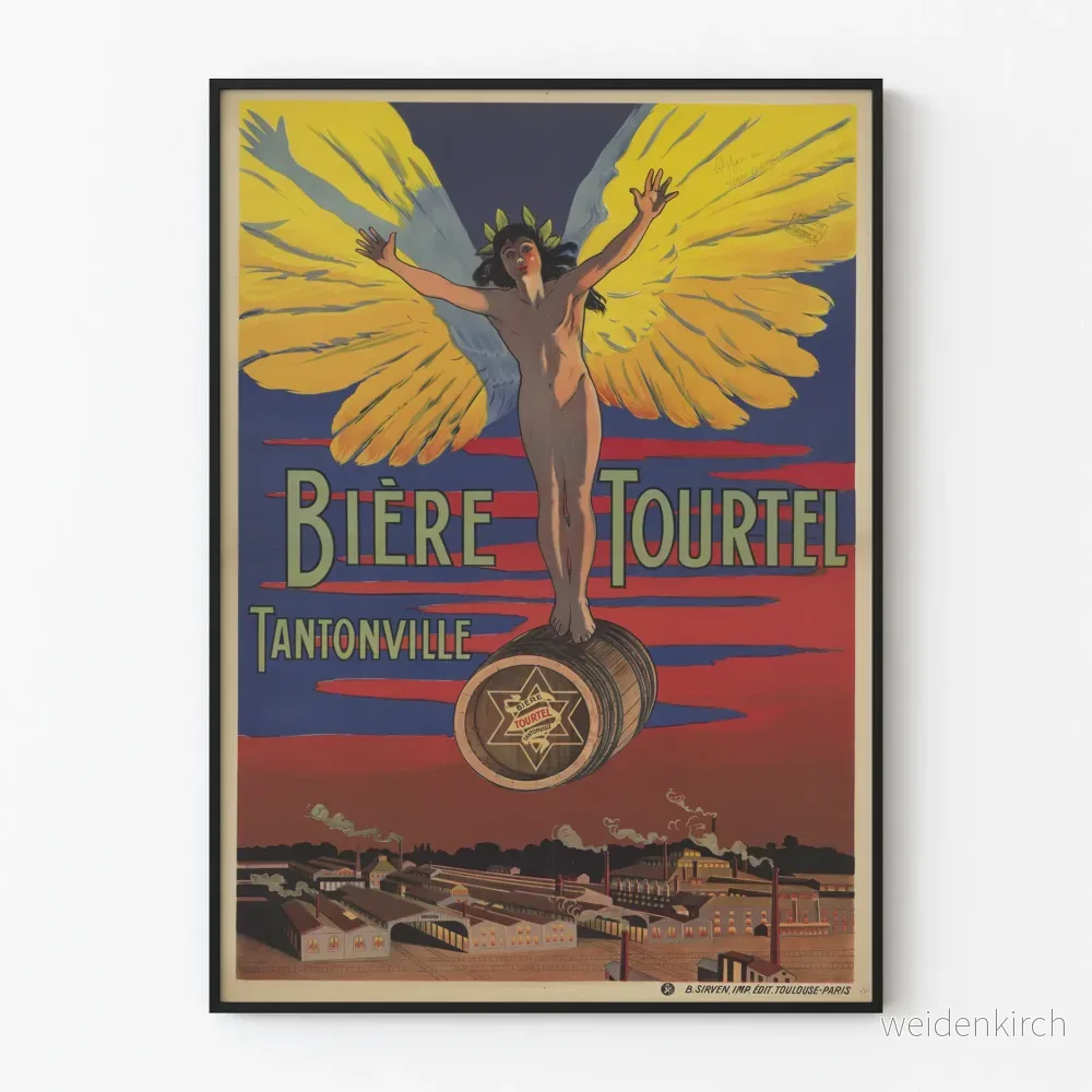 Vintageposter Bière Tourtel Tantonville - Retro väggdekoration