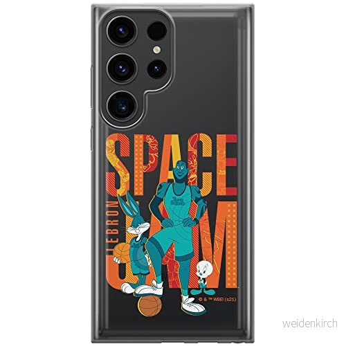 ERT GROUP mobiltelefonfodral för Samsung S23 ULTRA originalt och officiellt licensierat Looney Tunes mönster Space Jam 002 anpassad till formen på mobiltelefonen, fodral tillverkad av TPU plast 5905511474591