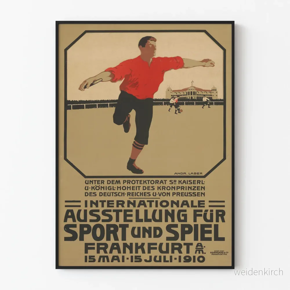 Vintageaffisch för internationell sport- och spelutställning 1910