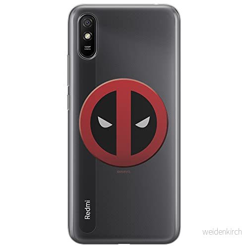 ERT GROUP mobiltelefonfodral för Xiaomi REDMI 9A originalt och officiellt licensierat Marvel mönster Deadpool 003 optimalt anpassad till formen på mobiltelefonen, gedeeltelijk transparant 5903040308325