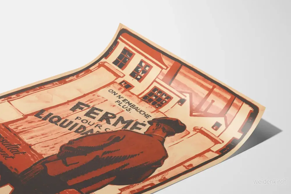 Vintagposter Le vrai résultat du prélèvement Rösta NEJ - Bild 3