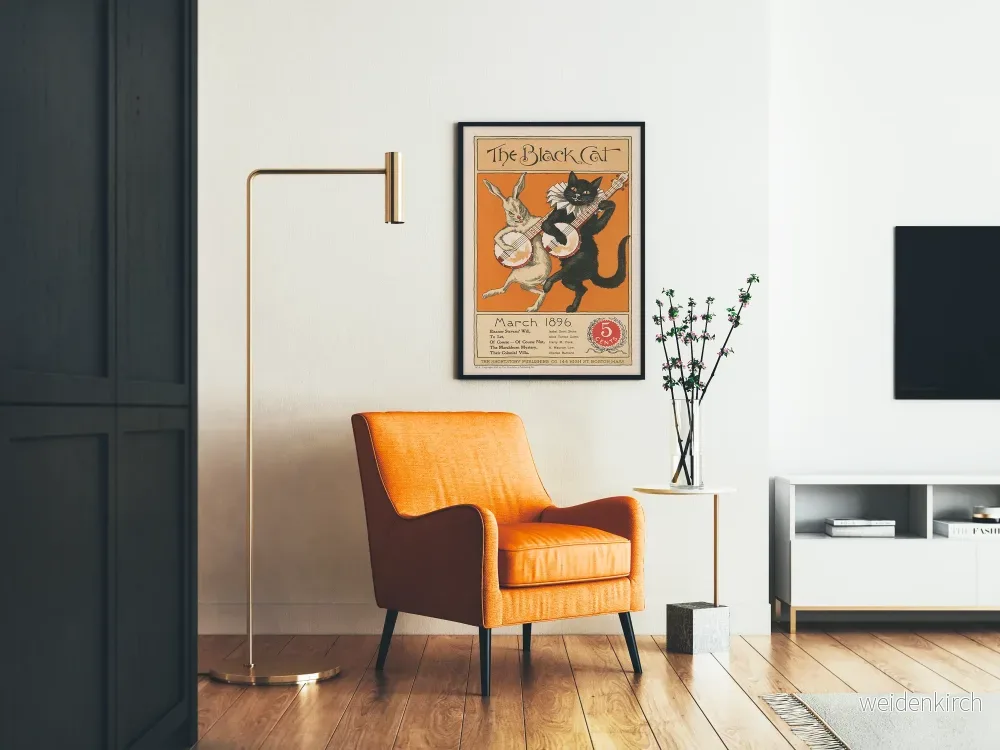 Vintageposter The Black Cat - Mars 1896, Retro väggdekoration - Bild 2