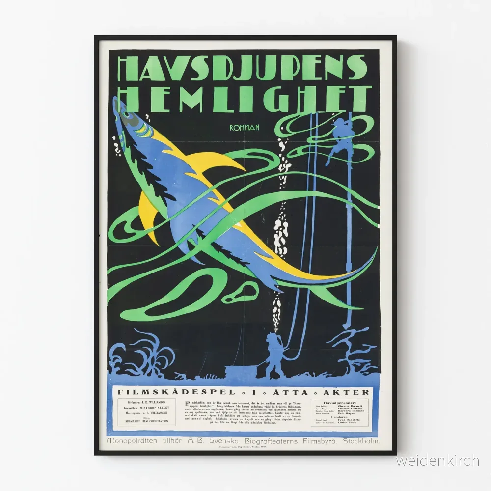 Vintage affisch för väggdekoration « The Submarine Eye »