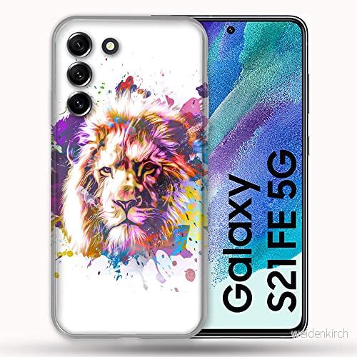 Fodral för Samsung Galaxy S21 FE / S21FE djur lejonmärke 3614848198538