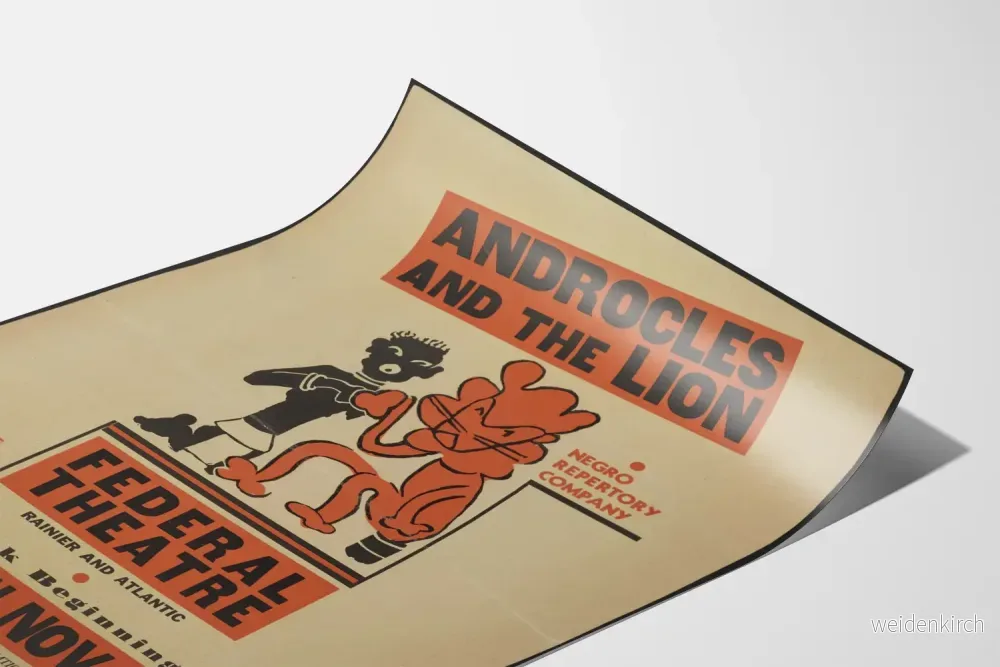 Vintage teaterposter Androcles och Lejonet Federal Theatre - Bild 3