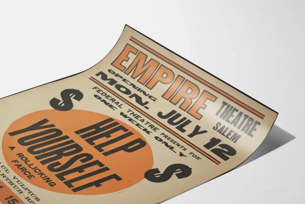 Vintage teaterposter Help Yourself, Empire Theatre Salem - Bild 3