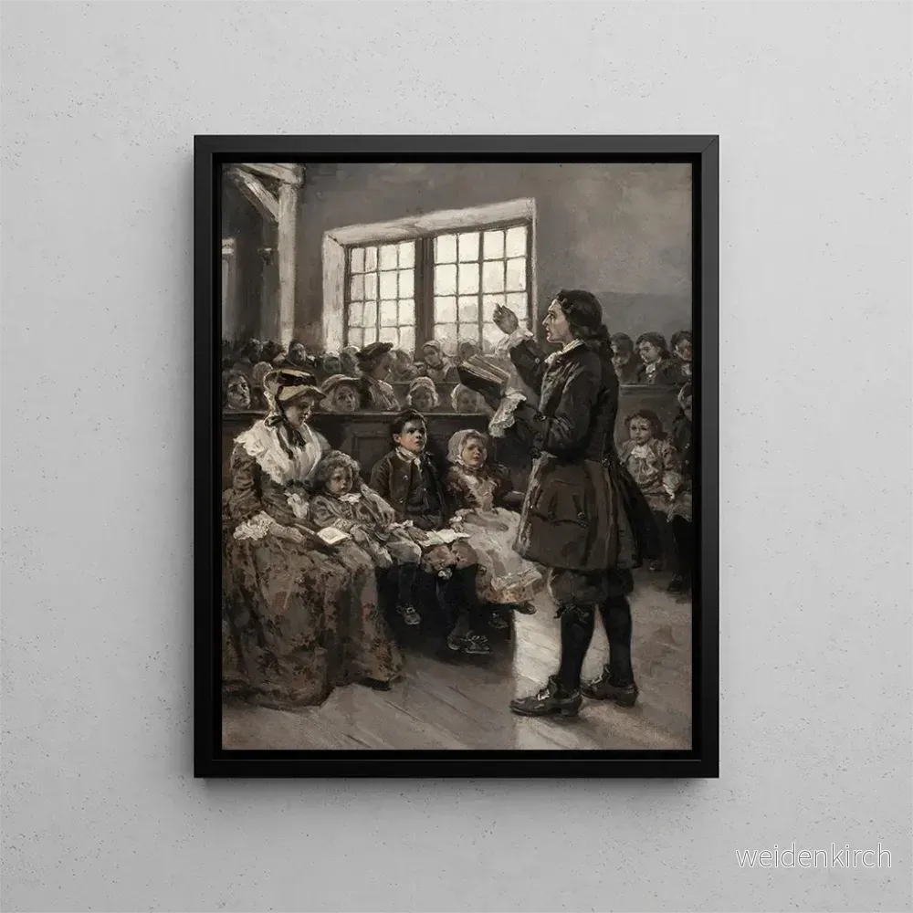 Målning John Wesley lärare vid sin söndagsskola - Alice Barber Stephens | Konsttryck